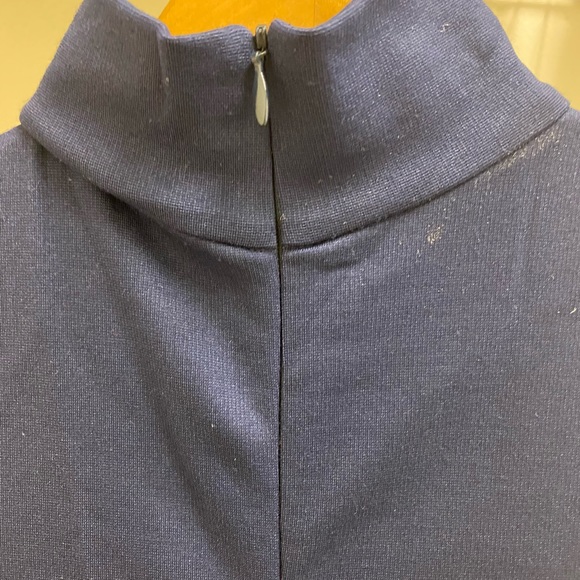 Torn by Ronny Kobo Blue Asymetrical Ruffle Turtleneck Dress - Picture 5 of 6